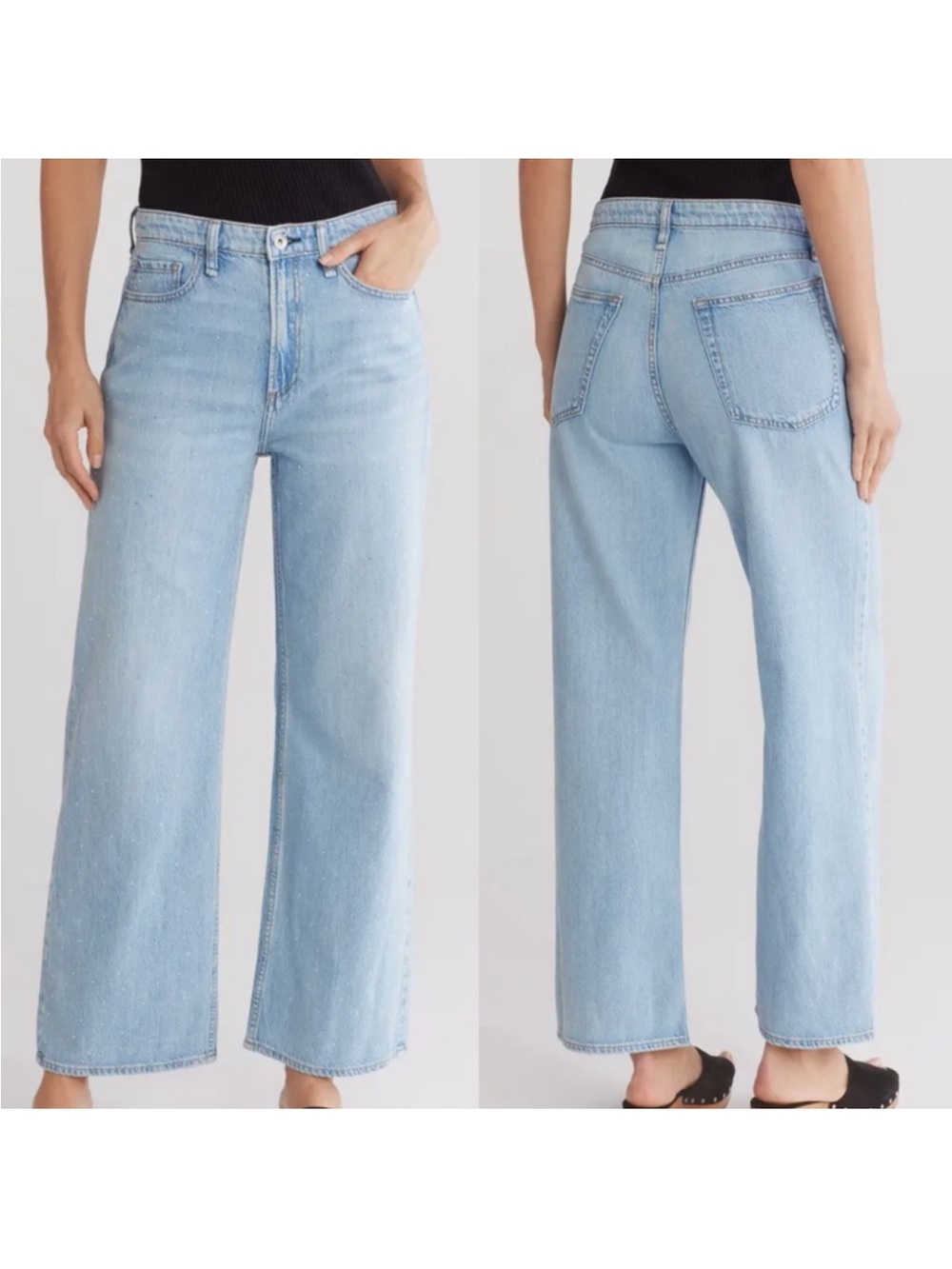 Rag & Bone 27 Midrise Crop Wide Leg Jeans